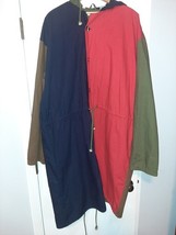 KOMAN 90’s COLOR BLOCK LONG JACKET with HOOD Large/XLarge - $70.08 CAD