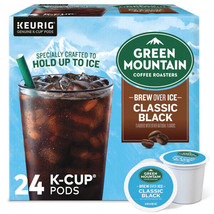 Green Mountain Classic Black Brew Over Ice Coffee 24 Ct K-CUPS - £15.75 GBP