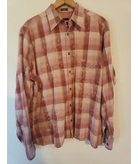 Vtg Acorn by Bob Goldfeder Sz L Metal Button Up Shirt Mens Western flora... - $15.33 CAD