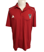 Adidas Men&#39;s North Carolina Wolfpack  State Knit Polo Shirt Red XL - $18.99