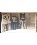 Vintage Black And White Photo Little Girl Bedroom Mirror Found Art 1930s... - $18.76