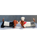 Ebros French Basset Hound Chef And Butler Dogs Ceramic Salt Pepper Shake... - €14,45 EUR