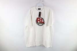 NOS Vintage 90s Ralph Lauren Mens 2XL Spell Out Center Circle Logo T-Shirt White - $59.35