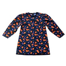 Halloween Kids Shirt Dress Tunic Black Bats Pumpkins See Measurements L2... - $12.00