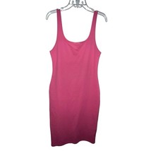 Zara Fitted Midi Dress Size XS Pink Sleeveless Bodycon Fitted Casual Tan... - $227.46 MXN