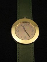 Wrist Watch Bord a&#39; Bord French Uni-Sex Solid Bronze, Genuine Leather B27 - $129.95