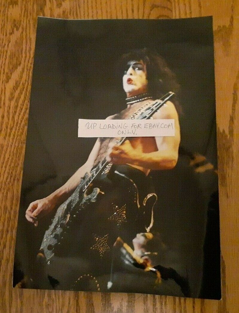 KISS PAUL STANLEY LIVE ON STAGE GLOSSY EXTRA LARGE 8X12 IN.COLOR PHOTO!!... - $3.99