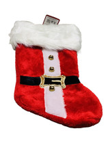 Christmas House Santa Belt Felt Stocking 15inx8in - $41.16 CAD