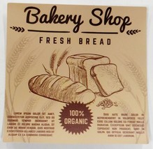 Bakery Shop Fresh Bread Square Sticker Decal Super Cute Food Advertiseme... - £1.83 GBP