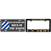 U.S. Army 3rd Infantry Division License Plate with Frame - £13.30 GBP