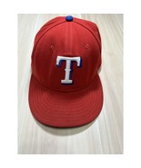 Texas Rangers New Era 59FIFTY Red Fitted Hat Size 7 1/8 Made in USA - $21.66 CAD