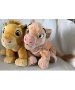 Disney Store Lion King Simba &amp; Nala Plush Stuffed Animals Super Soft - £17.57 GBP