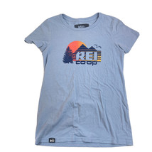 REI Womens T Shirt Size XS Blue Short Sleeves 80s Vtg REI C0-PO - £12.54 GBP