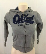 Oshkosh Hoodie  Gray Long Sleeve Full Zip Hooded Jacket Size 12 - £6.69 GBP