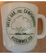 Vintage Glasbake Mug Coffee Cup Great Oak Campgound Kissimmee Florida - £8.47 GBP