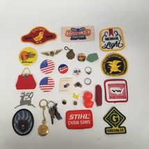 Vintage Junk Drawer Lot of 30, Patches, Pins, Keys, Small Toys, Rings, LOOK - $29.65
