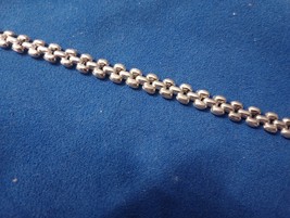 925 Sterling Silver 7mm Wide Link Bracelet 7.5&quot; Free Shipping - $29.99