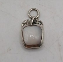 Sterling Silver  Mother of Pearl Apple pendant - $40.00