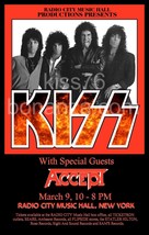 KISS March 9 &amp; 10, 1984 Lick It Up Custom 16 x 26 Inch Concert Poster Print - £30.83 GBP