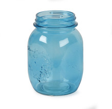 Glass Mason Jar Blue 16 Ounces 3.15 X 3.15 X 5.51 Inches - £17.33 GBP