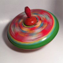 Spinning Top Carnival Carousel Kiddie Ride Vintage J. Chein &amp; Co. Tin Litho Toy - £25.13 GBP