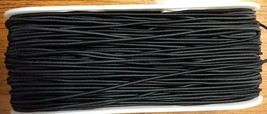 10 yard piece - Shock Cording Corded Stretch Round Elastic 1/8&quot; Black - £8.71 GBP
