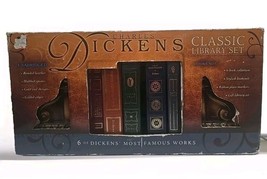 Charles Dickens Classic Library Set Box Leatherbound Book Lot Gold Foil ... - $1,814.60 MXN