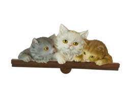 Cat Figurine Keyholder Kitten anthropomorphic key holder wall hanging ca... - £31.61 GBP