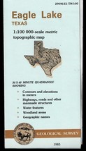 USGS Metric Topographic: Eagle Lake, Texas 1985 Topo Map - £6.93 GBP