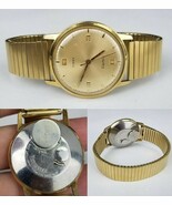 Timex men&#39;s watch vintage WEST GERMANY Electric gold 1970&#39;s RARE REAR CR... - $112.25 CAD