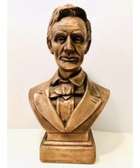 President Abraham Lincoln Vintage 1977 Ceramic Antiqued Bronze Bust Offi... - £47.36 GBP