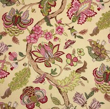 Trend Jaclyn Smith 02116 Hydrangea Butterfly Multiuse Linen Fabric By Yard 54&quot;W - £13.42 GBP