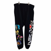 Poetic Justice Fleece Tupac Wide Leg Blk Sweatpants Chemistry W32&quot;xL28&quot; Unisex - $37.00