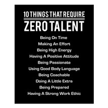 Teach Your Team With &quot;10 Things That Require Zero Talent&quot; -, And Locker Room - £30.76 GBP