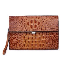  pattern  Leather envelope bag Men clutch wristlets bag hide Men mobile phone Ba - £99.85 GBP