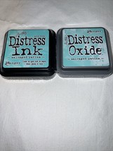 Tim Holtz NIP Salvaged Patina Distress Ink &amp; Distress Oxide Ink Set 3x3 ... - $14.99