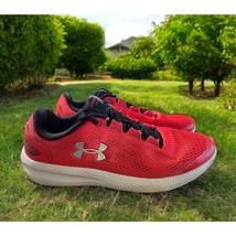 Under Armour Charged Men&#39;s Mesh Red Tennis Shoes Sneakers Size 7 - $26.17