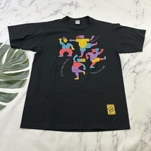 Vintage Kansas City Crown Center 1998 T-Shirt Size XL Black Colorful Peo... - $34.64