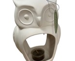 Midwest-CBK White Bisque Ceramic Owl Tealight Candle Holder 7.5 Inches Tall - $21.62