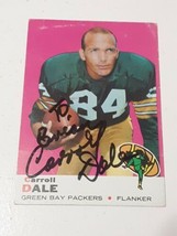 Carroll Dale Green Bay Packers 1969 Topps Autograph Card #77 READ DESCRIPTION - $7.91