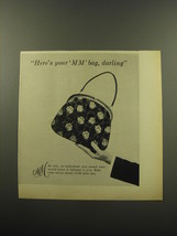 1959 MM Handbag Advertisement - Here&#39;s your MM bag, darling - £14.56 GBP