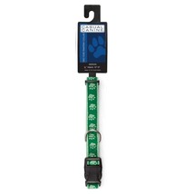 Casual Canine Two-Tone Pawprint Collars 10-16 in Green - $561.85 MXN
