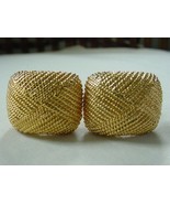 BEAUTIFUL VINTAGE TEXTURED GOLD TONE NAPIER EARRINGS - $25.00