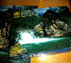 Vintage Jigsaw Puzzle 500 Pieces Colorado Old Crystal Mill Waterfall Complete - $13.85