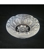 VTG Cut Crystal Jewelry Dish Star Design Lattice Glass Cigar Ashtray MCM... - £12.50 GBP