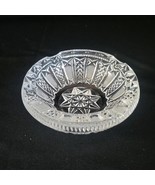 VTG Cut Crystal Jewelry Dish Star Design Lattice Glass Cigar Ashtray MCM... - $15.83