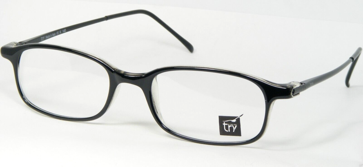 Try TX007 03 Schwarz/Klar Brille Kunststoffrahmen 47-18-140mm Italien - $80.16