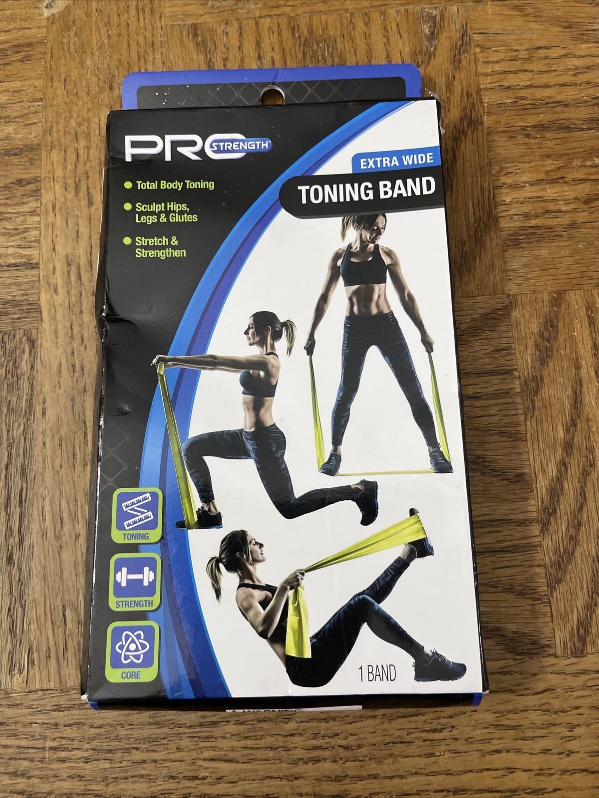 PRO STRENGTH 6&quot; EXTRA WIDE TONING BAND HELPS SCULPT STRETCH STRENGTHEN B... - $7.80