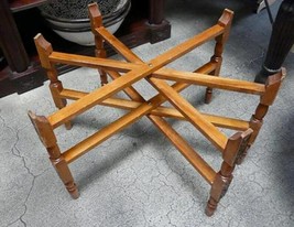 Handmade Moroccan  folding Wood Stand Thuya Wood For Table Rond  - £124.95 GBP