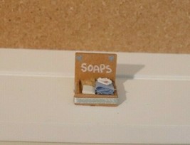 VINTAGE Dollhouse MINIATURE Soap/TOWEL/SPONGE Box 1&quot; - $2.48